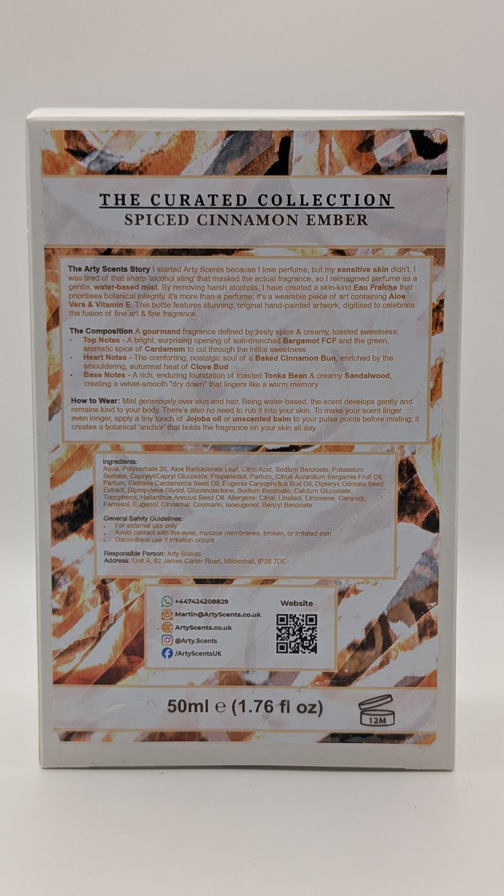 Spiced Cinnamon Ember Alcohol-Free Perfume (Eau Fraîche)