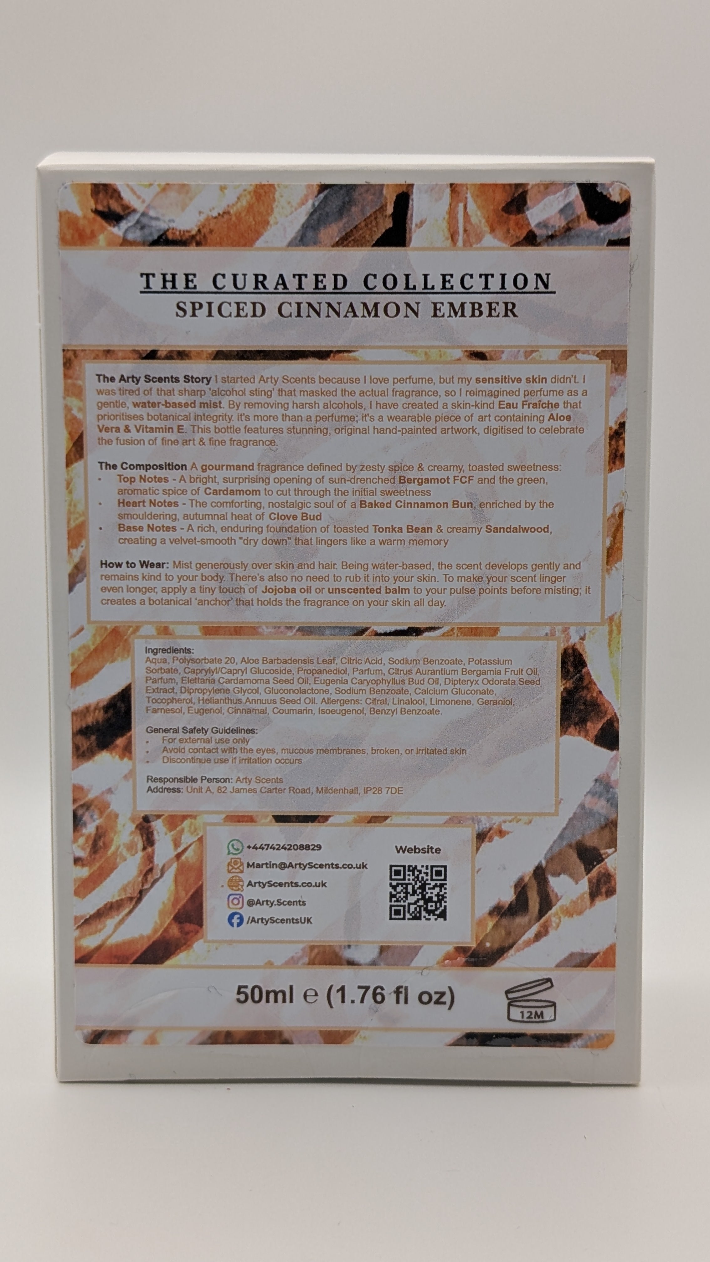 Spiced Cinnamon Ember Alcohol-Free Perfume (Eau Fraîche)