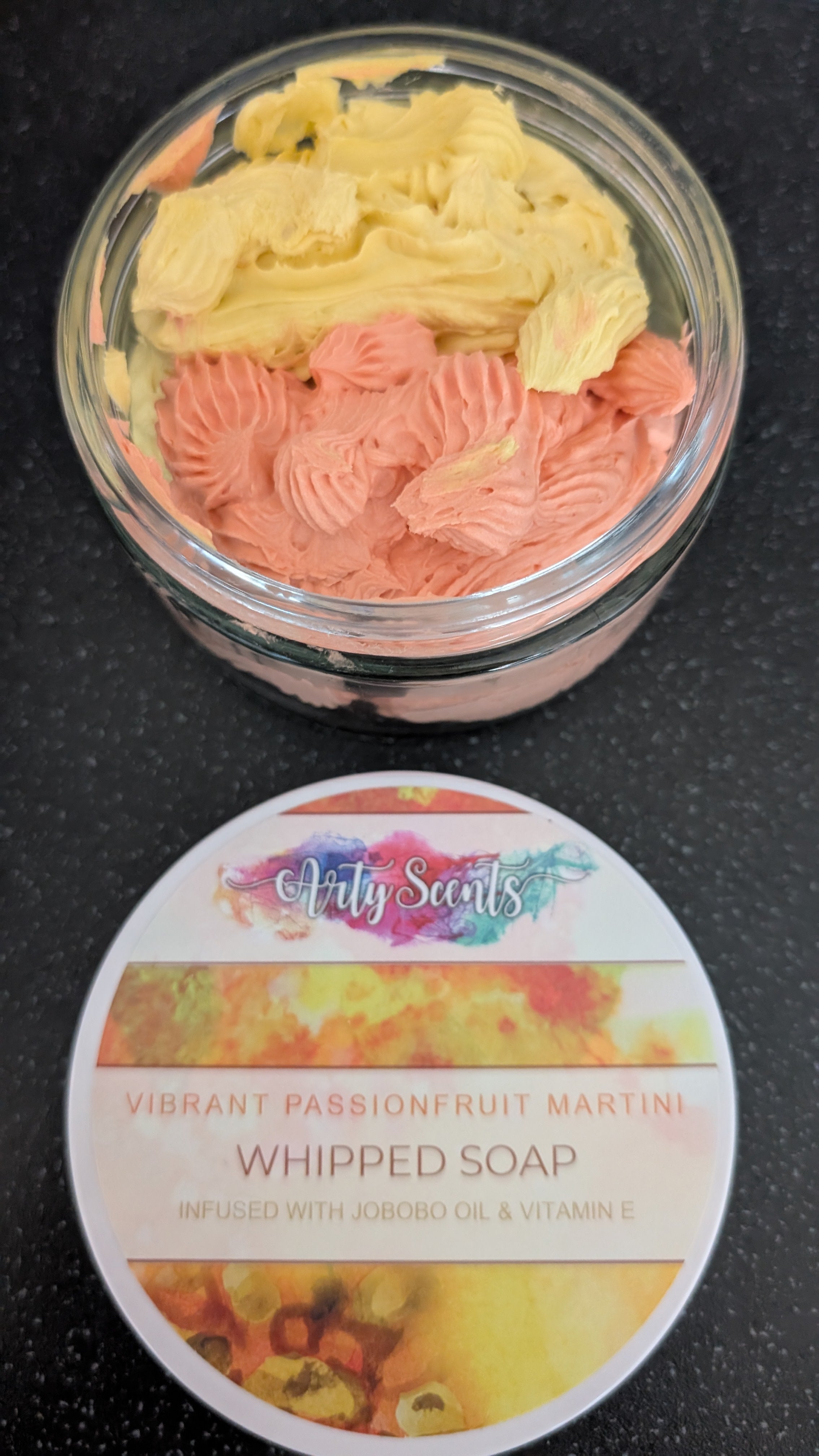 Vibrant Passionfruit Martini Whipped Soap