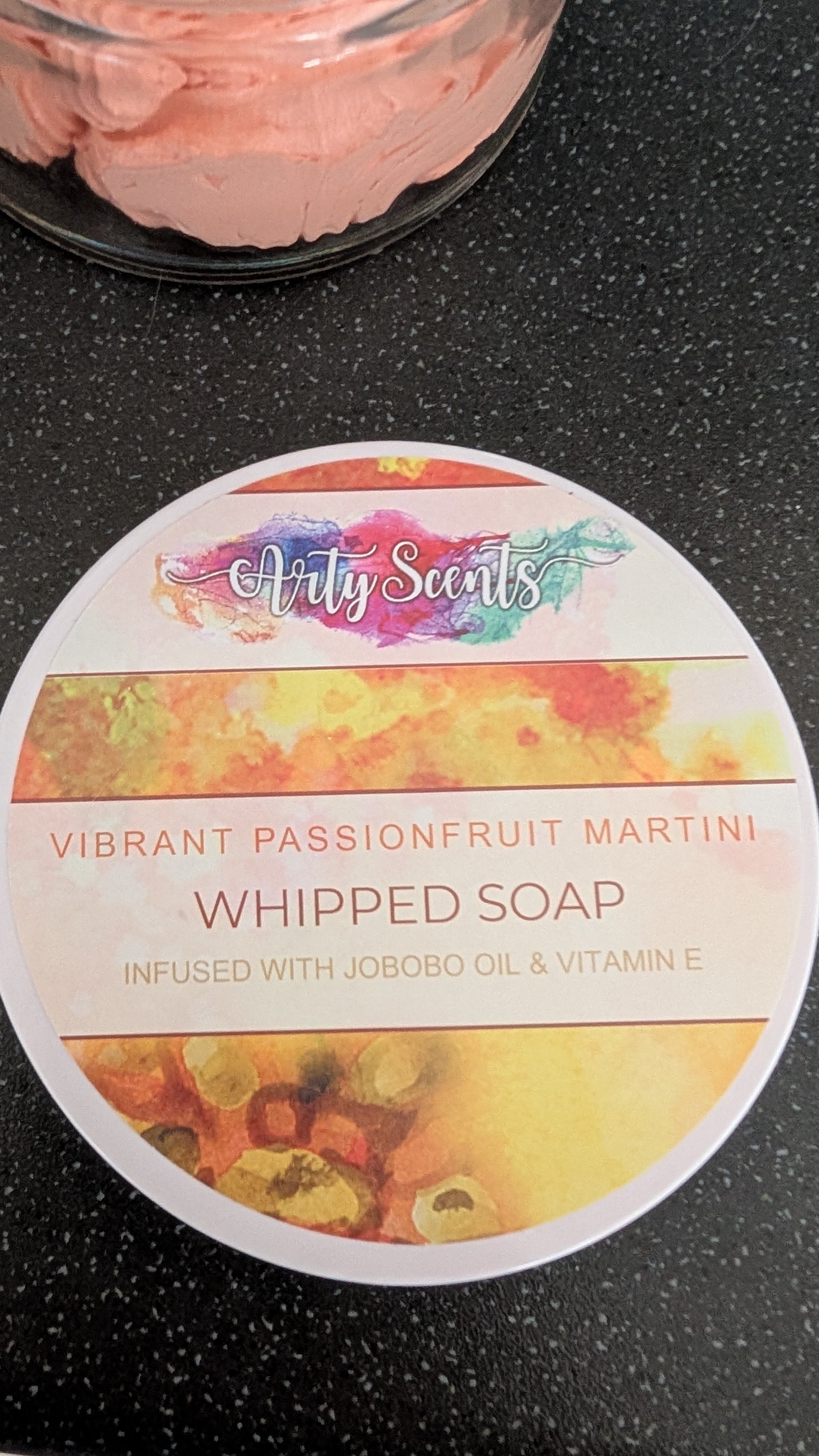Vibrant Passionfruit Martini Whipped Soap